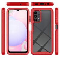 Hülle für Samsung Galaxy A13 4G Handyhülle Schutzhülle Silikon Case Cover Bumper Rot