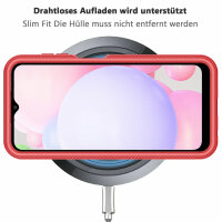 Hülle für Samsung Galaxy A13 4G Handyhülle Schutzhülle Silikon Case Cover Bumper Rot