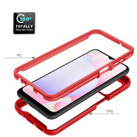 Hülle für Samsung Galaxy A13 4G Handyhülle Schutzhülle Silikon Case Cover Bumper Rot