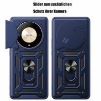 Outdoor Panzer Hülle Honor Magic 6 Lite Handyhülle Slide Kameraschutz Ringhalter Blau