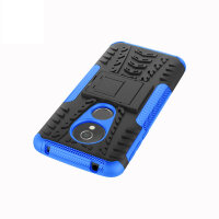 Handy Tasche Lenovo Motorola Panzer Hülle Hybrid Case Cover Schutzhülle Bumper Motorola Moto E5 / G6 Play Blau