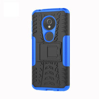 Handy Tasche Lenovo Motorola Panzer Hülle Hybrid Case Cover Schutzhülle Bumper Motorola Moto E5 / G6 Play Blau