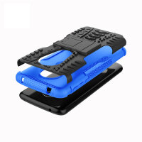 Handy Tasche Lenovo Motorola Panzer Hülle Hybrid Case Cover Schutzhülle Bumper Motorola Moto E5 / G6 Play Blau