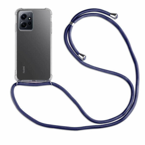 Handykette für Xiaomi Redmi Note 12 5G / Poco X5 5G Handyhülle mit Band Hülle Blau