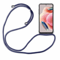 Handykette für Xiaomi Redmi Note 12 5G / Poco X5 5G Handyhülle mit Band Hülle Blau
