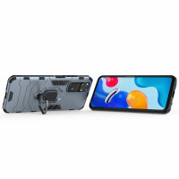 Hülle für Xiaomi Redmi Note 11 / 11S, Schutzhülle Ring Case Silikon Cover Bumper Türkis