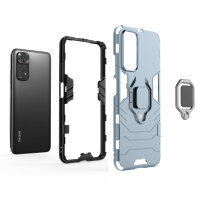 Hülle für Xiaomi Redmi Note 11 / 11S, Schutzhülle Ring Case Silikon Cover Bumper Türkis