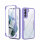 360°Grad Hülle für Samsung Galaxy S21 Handyhülle mit Integriertem Displayschutz Lila