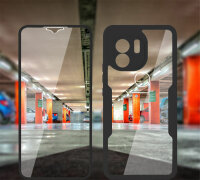 360° Grad Hülle Xiaomi Redmi A1 /A2 Rundum vollschutz Integriertem Displayschutz Schwarz
