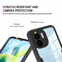 360° Grad Hülle Xiaomi Redmi A1 /A2 Rundum vollschutz Integriertem Displayschutz Schwarz