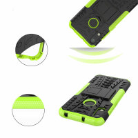 Huawei Y6 2019 Handy Tasche Case Cover Panzer Hülle Schutzhülle Handyhülle in Grün