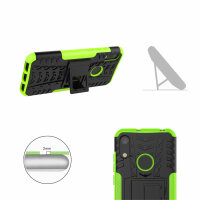 Huawei Y6 2019 Handy Tasche Case Cover Panzer Hülle Schutzhülle Handyhülle in Grün