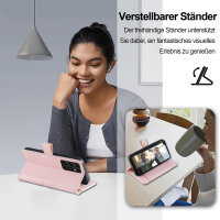 Handykette für Samsung Galaxy S21 Ultra – Handyhülle mit Band PU-Leder Rosa