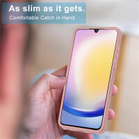 Handyhülle für Samsung Galaxy A25 – 360° Panzer Case mit Displayschutz Rosa