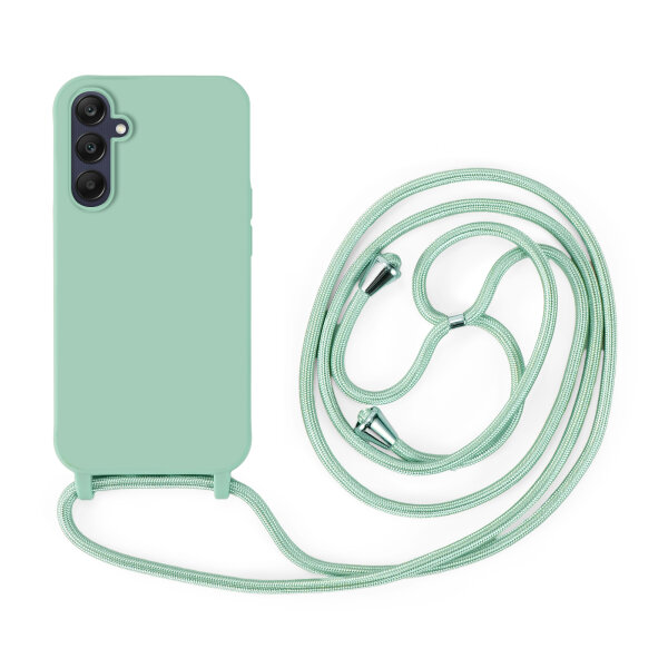 Handykette für Samsung Galaxy A25 – Handyhülle mit Band Kordel Mintgrün