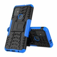 Handy Tasche Lenovo Motorola Panzer Hülle Hybrid Case Cover Schutzhülle Bumper Motorola Moto G10 / G30 Blau