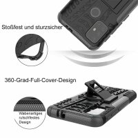Handy Tasche Lenovo Motorola Panzer Hülle Hybrid Case Cover Schutzhülle Bumper Motorola Moto G10 / G30 Blau