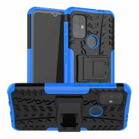 Handy Tasche Lenovo Motorola Panzer Hülle Hybrid Case Cover Schutzhülle Bumper Motorola Moto G10 / G30 Blau