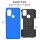 Handy Tasche Lenovo Motorola Panzer Hülle Hybrid Case Cover Schutzhülle Bumper Motorola Moto G10 / G30 Blau