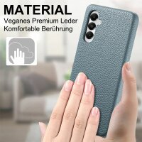 Hülle Handyhülle Stoßfeste Handy Tasche Ultra-Dünn Case Leder Bumper für Samsung Galaxy S24 Ultra Blau