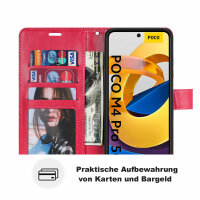 Hülle für Xiaomi Redmi Note 11s 5G / Poco M4 Pro 5G Handyhülle Handy Tasche Etui Rot