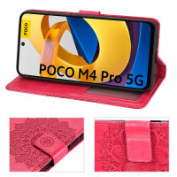 Hülle für Xiaomi Redmi Note 11s 5G / Poco M4 Pro 5G Handyhülle Handy Tasche Etui Rot