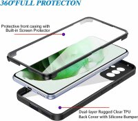 360° Grad Hülle für Samsung Galaxy S23+ vollschutz Integriertem Displayschutz Lila