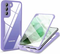 360° Grad Hülle für Samsung Galaxy S23+ vollschutz Integriertem Displayschutz Lila