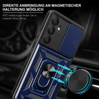 Outdoor Panzer Hülle für Samsung Galaxy A35 mit Kameraschutz Ringhalter Bumper  Blau