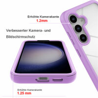 Hülle für Samsung Galaxy S24+ Handyhülle 2 Teilig Bumper Case mit Kantenschutz Lila