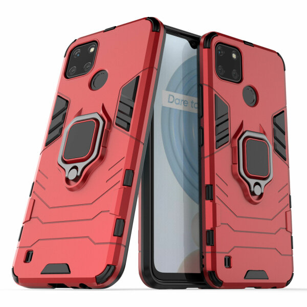 Hülle für Realme C21Y / C25Y, Handyhülle Handytasche Schutzhülle Case Cover TPU Rot