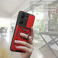 Outdoor Panzer Hülle Xiaomi Redmi 13C / Poco C65 Handyhülle Kameraschutz Ringhal Rot