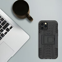 Handyhülle für Apple iPhone 12 Pro - Panzer Cover Schwarz