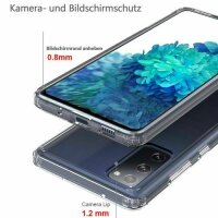 Handyhülle für Samsung Galaxy S20 FE Hülle Durchsichtige Stoßfeste Schutzhülle