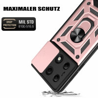Outdoor Panzer Hülle Xiaomi Redmi Note 13 Pro 4G Handyhülle Kameraschutz Ring Rosegold