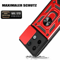Outdoor Panzer Hülle Xiaomi Redmi Note 13 Pro 5G Handyhülle Kameraschutz Rot