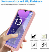 360° Grad Hülle Xiaomi Redmi Note 13 Pro+ 5G mit Integriertem Displayschutz Rosa