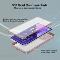 360° Grad Hülle Xiaomi Redmi Note 13 Pro+ 5G mit Integriertem Displayschutz Rosa