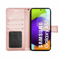Hülle Für Samsung Galaxy A52 Handy Tasche Handyhülle Wallet Case Flip Cover Etui Rosegold