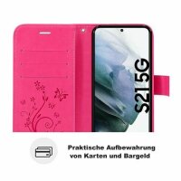 Handyhülle für Samsung Galaxy S21 5G Hülle Handy Tasche Flip Cover Case Etui TPU