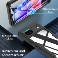 360° Hülle für Google Pixel 6A Rundum vollschutz mit Integriertem Displayschutz Rosa