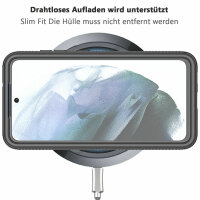 Panzer Hülle Handy Tasche 360 Grad TPU vollschutz mit Integriertem Displayschutz Samsung Galaxy S21 FE 5G