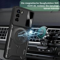 Outdoor Panzer Hülle für ZTE Handyhülle mit Slide Kameraschutz Ringhalter Bumper Blade V10 Vita Schwarz