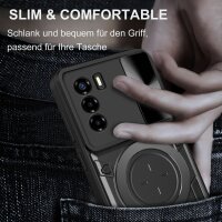 Outdoor Panzer Hülle für ZTE Handyhülle mit Slide Kameraschutz Ringhalter Bumper Blade V10 Vita Schwarz