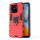 Xiaomi Redmi 10C, Hülle Schutzhülle Handyhülle Silikon Case 360° Drehbarer Ring Rot