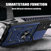 Outdoor Panzer Hülle für Samsung Galaxy S23 FE mit Kameraschutz Ringhalter Case Blau