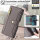 Handykette Motorola Hülle mit Band Handyhülle Kartenfächer Leder Umhängetasche Moto G14 Grau