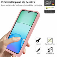 360 Grad Handyhülle für Xiaomi Redmi 13 /Poco M6 Schutz Hülle mit Displayschutz  Rosa