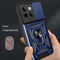 Outdoor Panzer Hülle Xiaomi 14 Pro Handyhülle Kameraschutz Ringhalter Backcover Blau