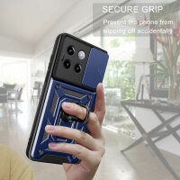 Outdoor Panzer Hülle Xiaomi 14 Pro Handyhülle Kameraschutz Ringhalter Backcover Blau